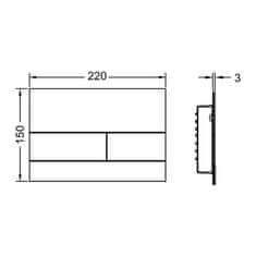 Tece TECEsquare - Kovové ovládacie tlačidlo pre WC, čierna matná 9240833