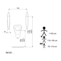 Ideal Standard IS + P 2 - Pisoár Ideal Standard s tlačným splachovaním Schell, biela/chróm