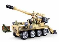 Sluban Army Model Bricks M38-B0751 Mobilný kanón 8x8 s pozemným mínometom