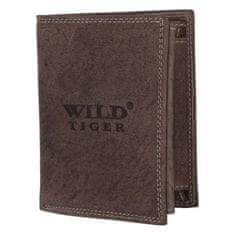 Wild Tiger Pánska kožená peňaženka Wilderness, hnedá