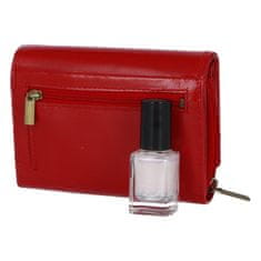 Bellugio Menšia praktická dámska kožená peňaženka Siska, červená