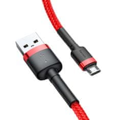 BASEUS Cafule Cable Durable Nylon Braided Wire USB / micro USB QC3.0 2.4A 1M black-grey (CAMKLF-BG1)