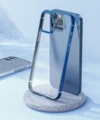 BASEUS Shining Case Flexible gel case with a shiny metallic frame iPhone 12 Pro Max Navy blue (ARAPIPH67N-MD03)