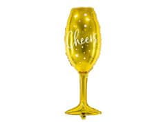 Balónik fóliový šampusky - Champagne - 52cm - Silvester - Happy New Year