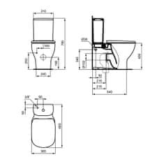 Ideal Standard Ideal Standard Tesi - Nádrž so spodným napúšťaním, biela T356801