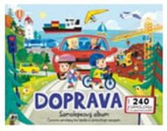 Samolepkový album Doprava - 240 opakovane použiteľných samolepiek