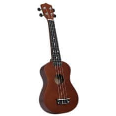 Vidaxl Sopránové ukulele s obalom pre deti, tmavé drevo 23"