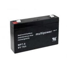 POWERY Olovený akumulátor (multipower) MP7-6 nahrádza Panasonic LC-R067R2P