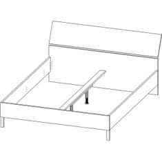 nabbi Manželská posteľ s roštom Bova 160 - pieskový dub / woodcon
