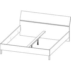 nabbi Manželská posteľ s roštom Bova 180 - pieskový dub / woodcon