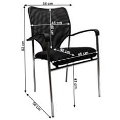 KONDELA Konferenčná stolička Umut - čierna