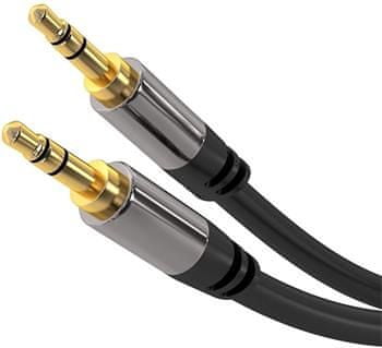 PremiumCord HQ tienený predlžovací kábel Jack 3,5 mm - Jack 3,5 mm M / M 1,5 m kjqmm015