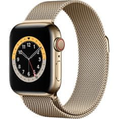 4wrist Oceľový milánsky remienok na Apple Watch – Zlatý 42/44/45/49 mm