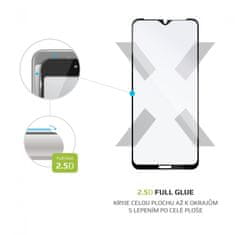 FIXED Ochranné tvrdené sklo Full-Cover pre Samsung Galaxy A12, lepenie cez celý displej FIXGFA-653-BK, čierne