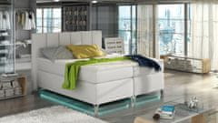 nabbi Čalúnená manželská posteľ s úložným priestorom Barino 140 - biela