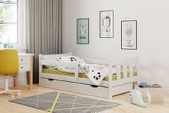 Halmar Drevená jednolôžková posteľ s roštom Marinella 80 - biela