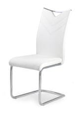 Halmar Jedálenská stolička K224 - biela / chróm