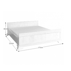 KONDELA Rustikálna manželská posteľ s roštom Kora KLS 160 - sosna Andersen