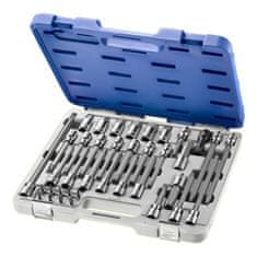 TONA Sada zástrčných hlavíc Torx 1/2"-1/4" 38-dielna E200513