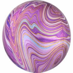 Amscan Fóliový balón Mramor fialový 40cm