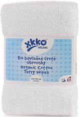 XKKO Organic Froté obrúsky 40x40 - Biele (2ks)