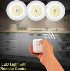 Alum online 3x LED Bezdrôtové svietidlo na diaľkové ovládanie