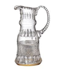 Bohemia Crystal ručne brúsený džbán Felicie Line Gold 1,2l