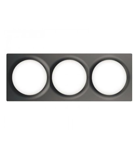 FIBARO Trojrámik pre vypínače Walli - FIBARO Walli Triple Cover Plate Anthracite (FG-Wx-PP-0004-8)