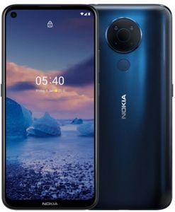 moderný mobilný dotykový telefón smartphone Nokia 5.4 bluetooth wifi google assistant 4000 mah batéria lte sieť dual sim microsdxc karta hd+ displej 48 5 2 2 mpx zadný fotoaparát 16 mpx predný fotoaparát zadný blesk android 10 štýlový design inšpirovaný severom