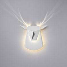 KINGHOME Nástenné svietidlo JELEŃ biele - LED, uhlíková oceľ