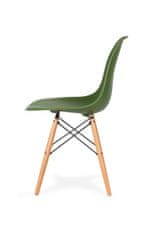 KINGHOME DSW WOOD stolička fľaša zelená.27 - bukový drevený podstavec