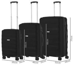 CARRY ON Sada kufrov Porter Black 3-set