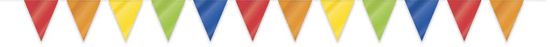 Girlanda farebné vlajky - PVC - 10 m