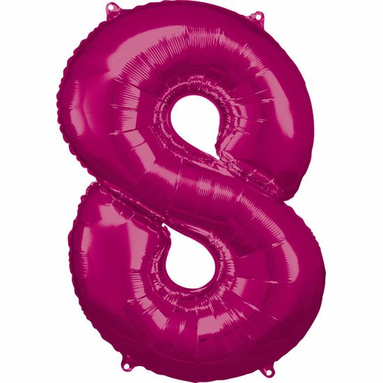 Amscan Fóliový balón číslo 8 ružový 86cm