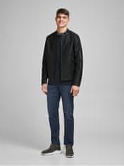 Jack&Jones Pánska bunda JJEWARNER JACKET Noosa 12182461 Black (Veľkosť XXL)