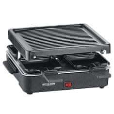 SEVERIN Raclette gril , RG 2370, kompaktný, 4 panvičky, vrúbkovaný nepriľnavý povrch, 600 W