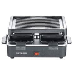 SEVERIN Raclette gril , RG 2370, kompaktný, 4 panvičky, vrúbkovaný nepriľnavý povrch, 600 W