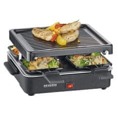 SEVERIN Raclette gril , RG 2370, kompaktný, 4 panvičky, vrúbkovaný nepriľnavý povrch, 600 W