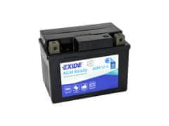 Exide motobatéria AGM 12 V, 3Ah, 50A, AGM12-4