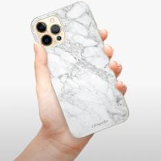 iSaprio Silikónové puzdro - SilverMarble 14 pre Apple iPhone 12 Pro