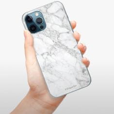iSaprio Silikónové puzdro - SilverMarble 14 pre Apple iPhone 12 Pro