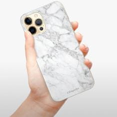 iSaprio Silikónové puzdro - SilverMarble 14 pre Apple iPhone 12 Pro Max