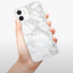 iSaprio Silikónové puzdro - SilverMarble 14 pre Apple iPhone 12