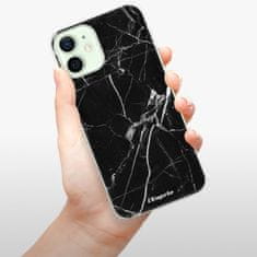 iSaprio Silikónové puzdro - Black Marble 18 pre Apple iPhone 12