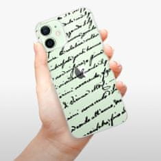 iSaprio Silikónové puzdro - Handwriting 01 - black pre Apple iPhone 12 Mini