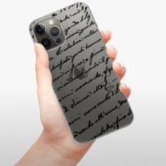 iSaprio Silikónové puzdro - Handwriting 01 - black pre Apple iPhone 12 Pro Max