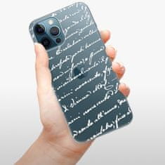 iSaprio Silikónové puzdro - Handwriting 01 - white pre Apple iPhone 12 Pro Max