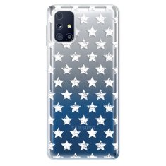 iSaprio Silikónové puzdro - Stars Pattern - white pre Samsung Galaxy M31s