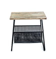 Mørtens Furniture Odkladací stolík Lennie, 51 cm, čierna