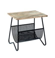 Mørtens Furniture Odkladací stolík Lennie, 51 cm, čierna